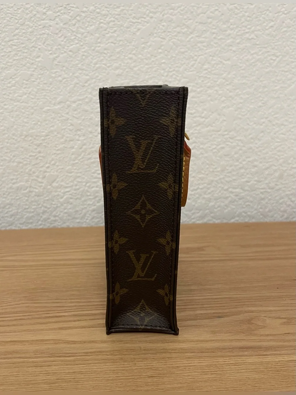 LOUIS VUITTON Petit Sac Plat Crossbody Monogram Canvas Bag Like New
